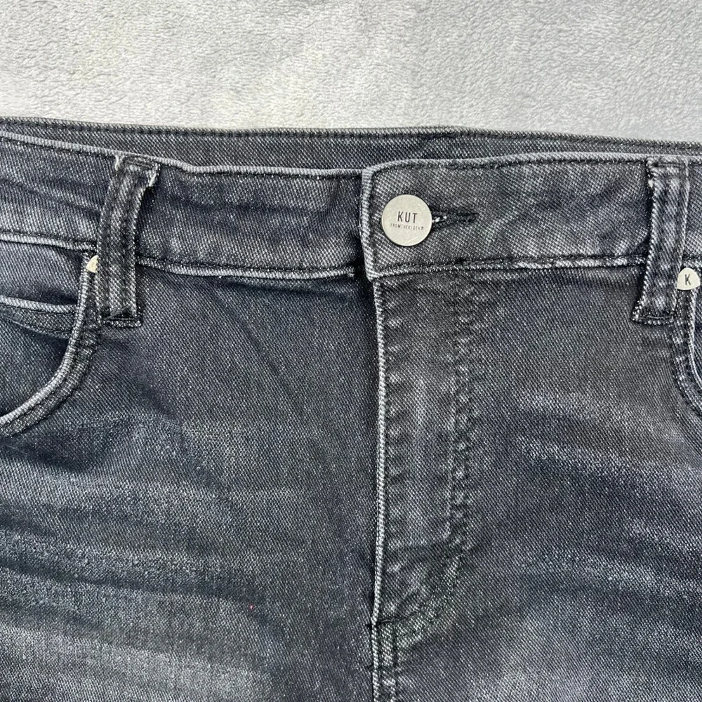 Kut from the Kloth Jeans Womens 16 Black High Rise Ankle Slim Straight SP327MA7